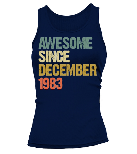 Groovy Awesome Since December 1983 Vintage Gift Tank top Woman