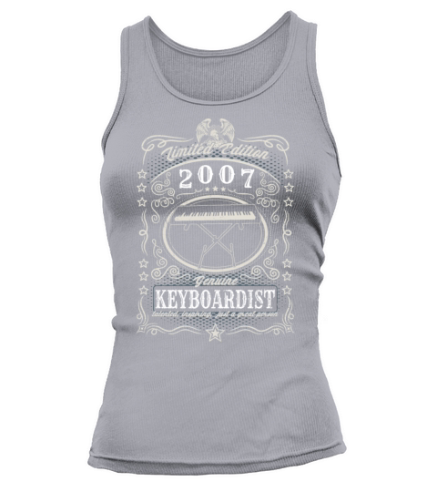 Vintage 2007 Keyboardist Birthday Gift Keyboard Tank top Woman