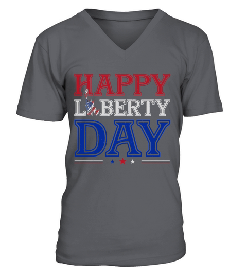 Happy Liberty Day 4th July V-Neck T-shirt
