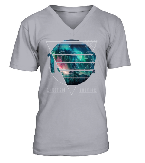 Limited Edition 1972 May Birthday Polar Lights V-Neck T-shirt