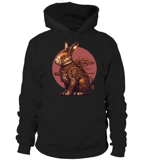 Steampunk Rabbit Vintage Bunny Machine Mechanical Hoodie Unisex