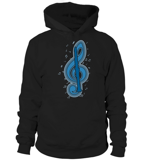 Vintage Musical Note Clarinet Player Music Hoodie Unisex