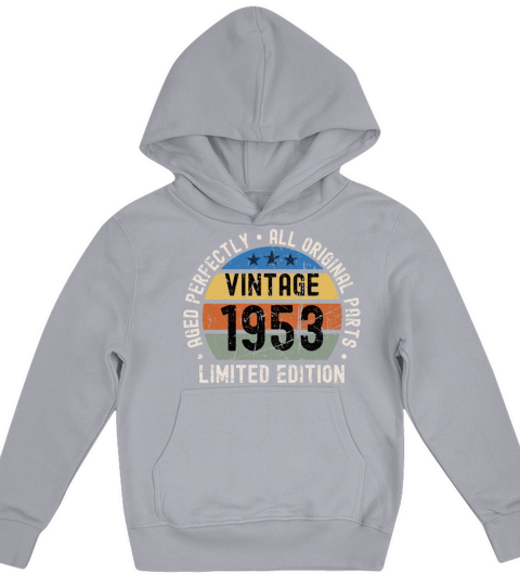 70th Birthday Vintage 1953 Kids Hoodie