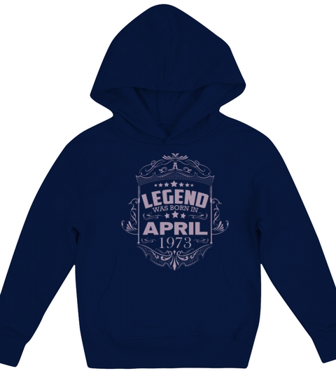 Vintage 73rd birthday design birth month April Kids Hoodie