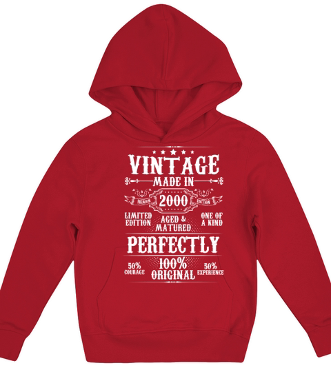 Vintage Made In 2000 Aged Matured Perfectly Kids Hoodie