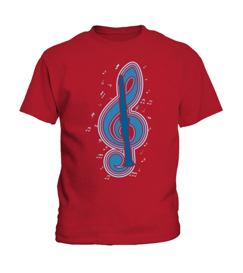 Vintage Musical Note Clarinet Player Music Kids T-Shirt