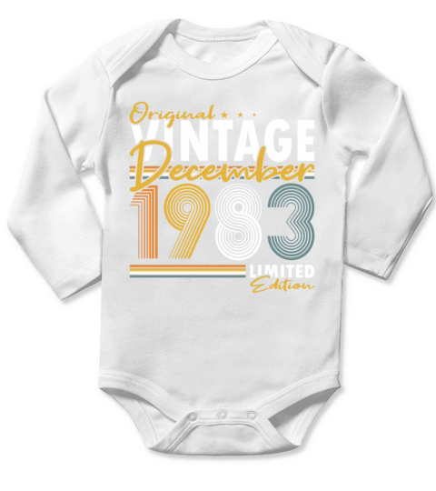40th birthday december 1983 original 1983 Long Sleeve Baby One-Piece