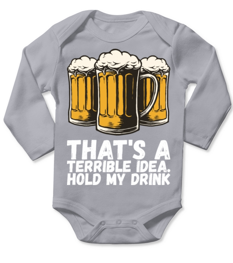 Beer Alcohol Long Sleeve Baby One-Piece