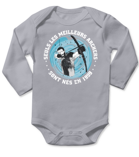 French Archer born 1959 Vintage Birthday Long Sleeve Baby One-Piece