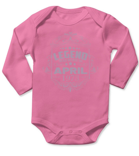 Vintage 73rd birthday design birth month April Long Sleeve Baby One-Piece
