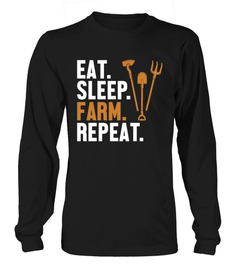 Eat Sleep Farm Repeat Rancher Agribusiness Farmer Long sleeved Unisex