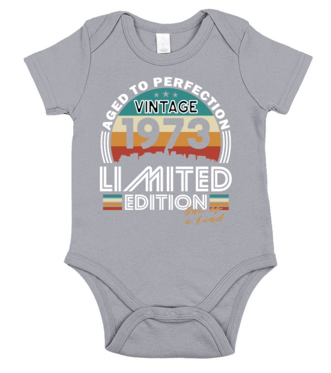 50th birthday vintage 1973 born in 1973 Short Sleeve Baby One-Piece