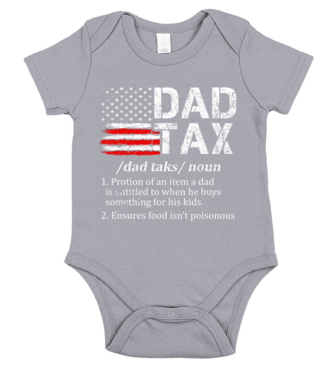 Vintage Dad Tax Definition Funny Fathers Day Short Sleeve Baby One-Piece