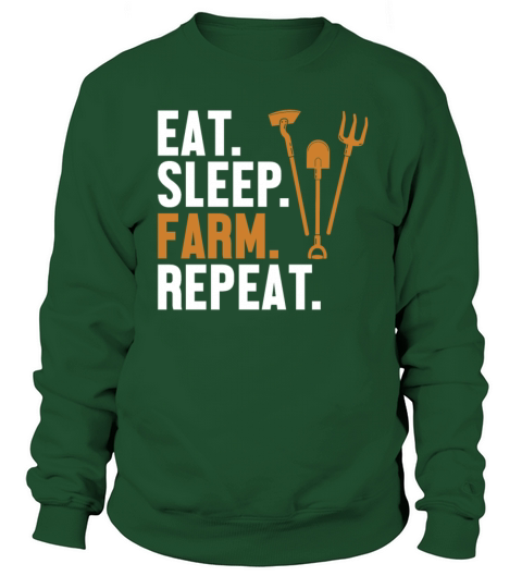 Eat Sleep Farm Repeat Rancher Agribusiness Farmer Sweatshirt Unisex