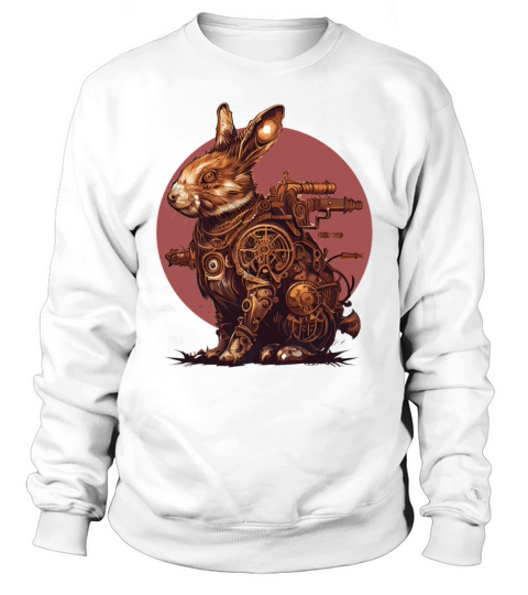 Steampunk Rabbit Vintage Bunny Machine Mechanical Sweatshirt Unisex