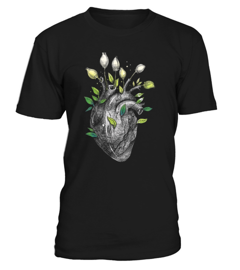 Anatomical Heart And Flowers T-Shirt Unisex