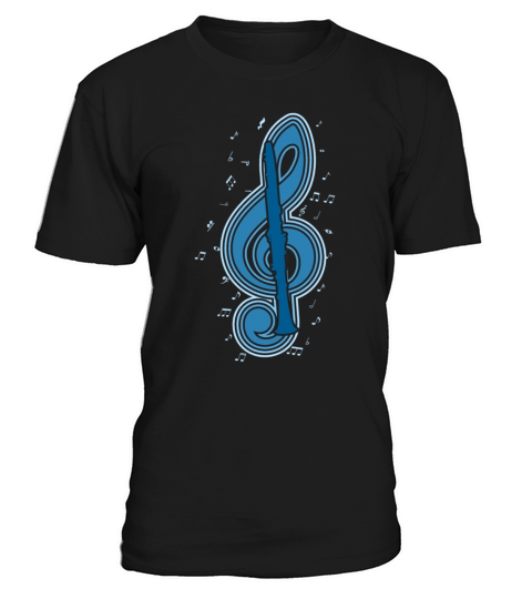 Vintage Musical Note Clarinet Player Music T-Shirt Unisex