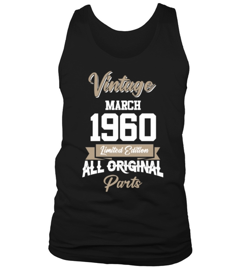March 1960 Vintage Birthday Present Tank Top Unisex