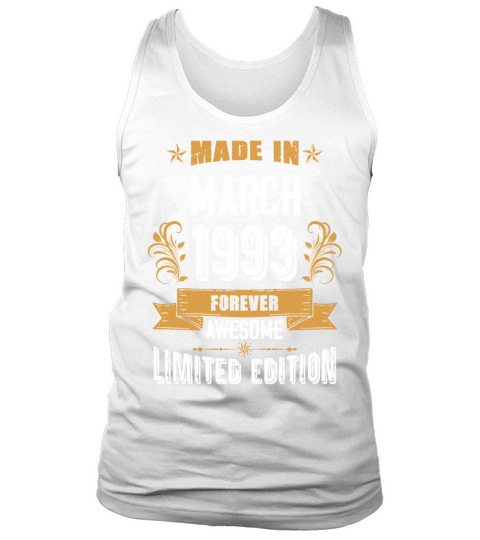 March 1993 Vintage Birthday Present Tank Top Unisex