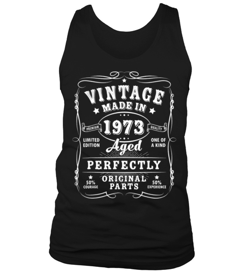 Vintage 50th Birthday Decorations Funny 1973 50th Tank Top Unisex