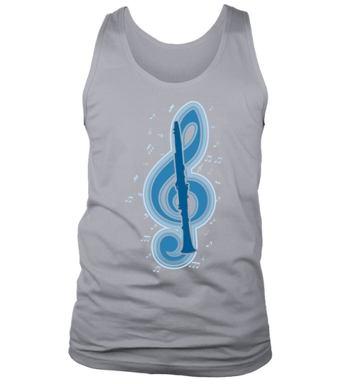 Vintage Musical Note Clarinet Player Music Tank Top Unisex