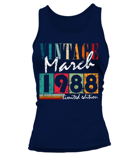 35th birthday man original march vintage 1988 Tank top Woman