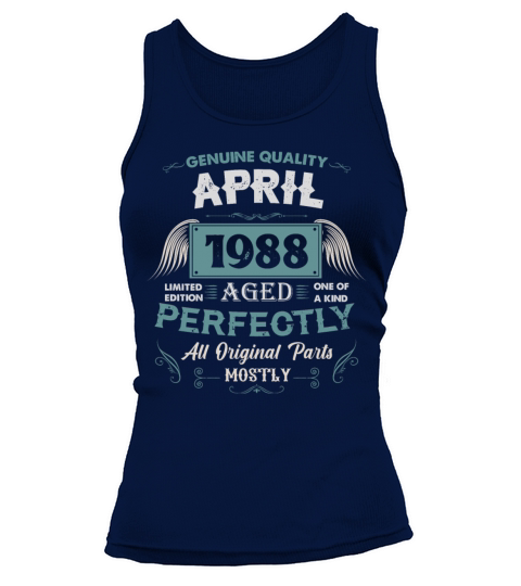 April 1988 Vintage Birthday Present Tank top Woman