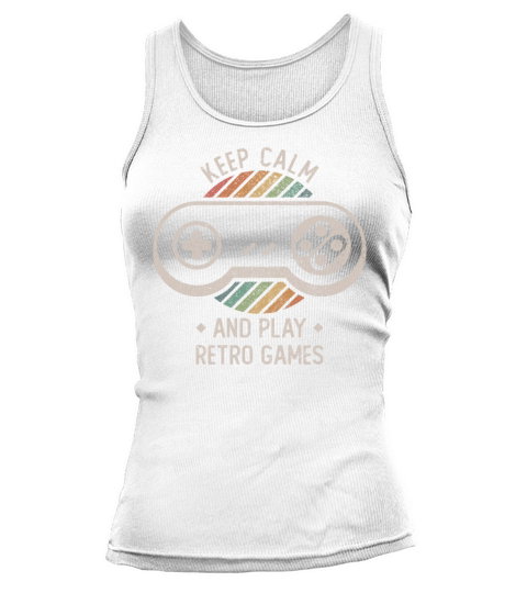 Retro Gaming Keep Calm Spruch Games Nerd Geek Tank top Woman