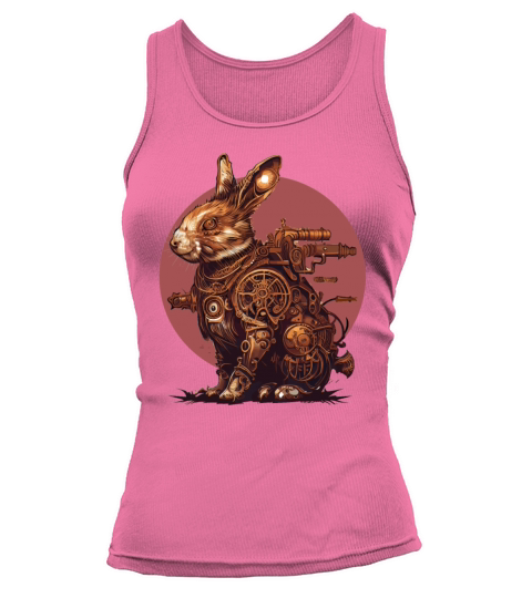 Steampunk Rabbit Vintage Bunny Machine Mechanical Tank top Woman