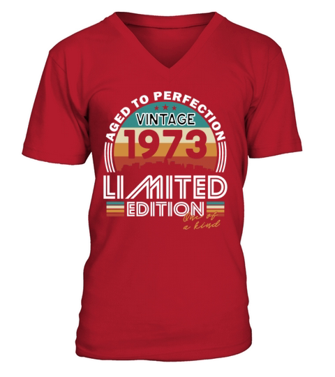 50th birthday vintage 1973 born in 1973 V-Neck T-shirt