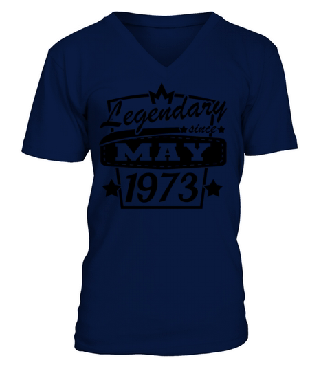 May 1973 Retro Birthday V-Neck T-shirt