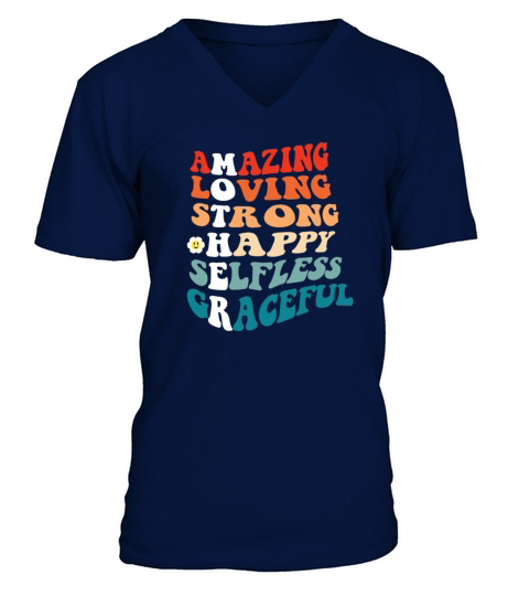 Mothers Day - Vintage MOTHER Acronym Meaning V-Neck T-shirt