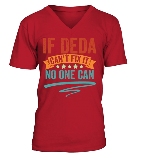 Vintage If Deda Cant Fix It No One Can Srbija V-Neck T-shirt
