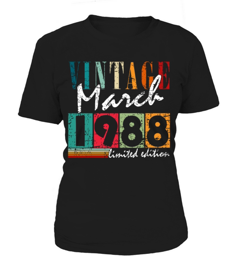 35th birthday man original march vintage 1988 Women's T-Shirt