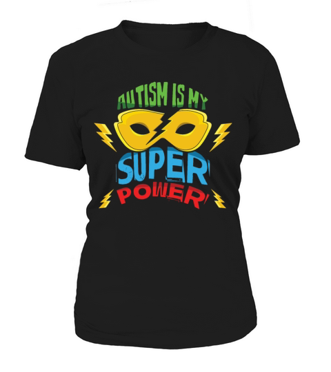 Hero Colorful Puzzle My Power Is Autism Awareness Women's T-Shirt