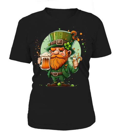 Leprechaun Drinks Beer Funny Lucky St Patricks Day Women's T-Shirt