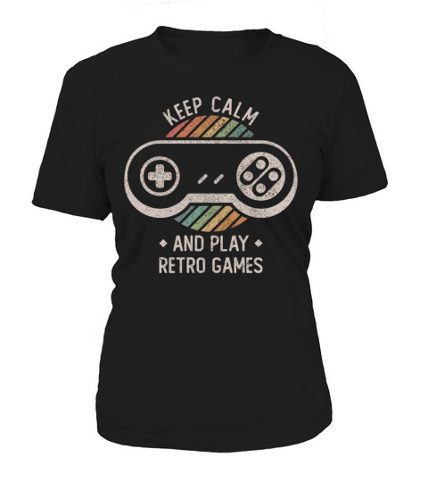 Retro Gaming Keep Calm Spruch Games Nerd Geek Women's T-Shirt