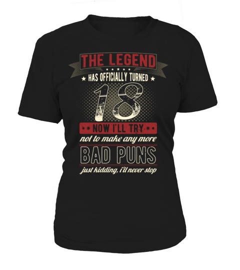 The Legend Officially 18 Years Old 18th Birthday Women's T-Shirt