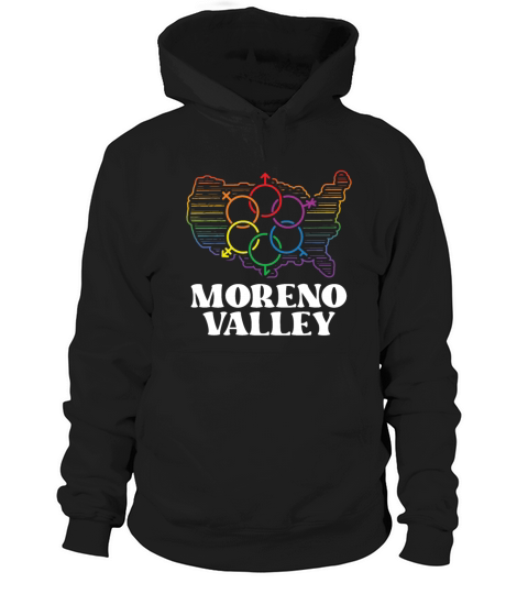 Moreno Valley Pride Flag Pride Month LGBTQ Flag Hoodie Unisex