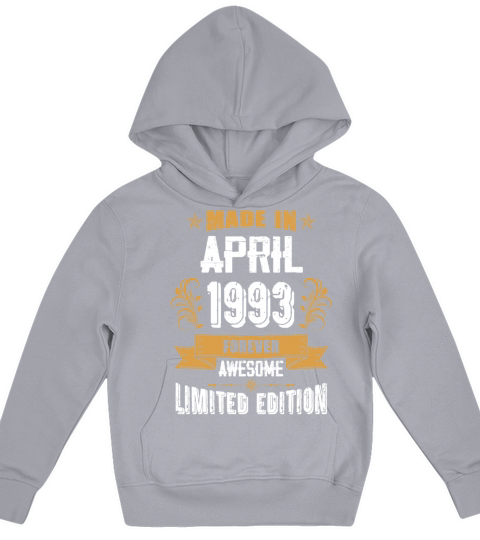 April 1993 Vintage Birthday Present Kids Hoodie