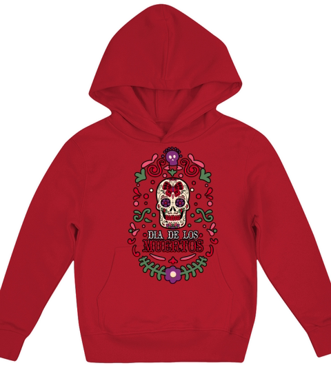 Dia De Los Muertos Day Of Dead Mexican Kids Hoodie