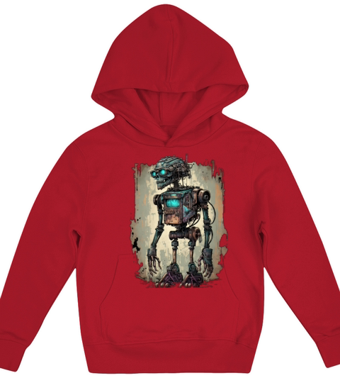 vintage robot Kids Hoodie