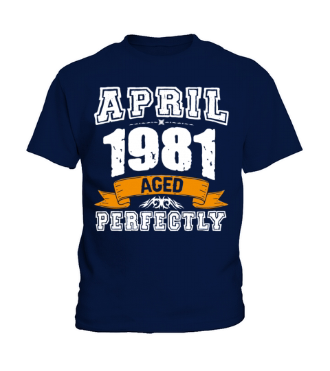 April 1981 Vintage Birthday Present Kids T-Shirt