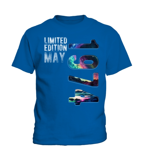 Limited Edition 1974 May Birthday Polar Lights Kids T-Shirt