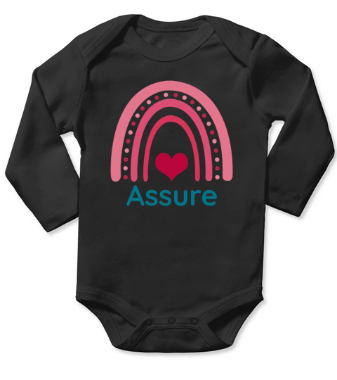 Assure Viva Magenta Boho Rainbow Long Sleeve Baby One-Piece