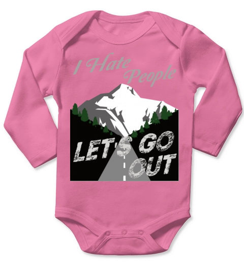 Camping Camper I Hate People Vintage Long Sleeve Baby One-Piece