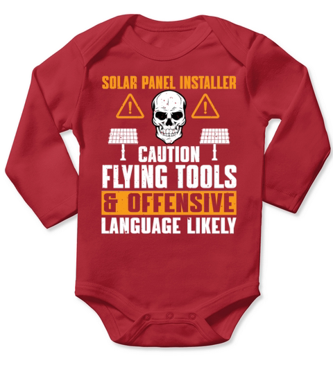 Funny Solar Panel Installer Quote Long Sleeve Baby One-Piece