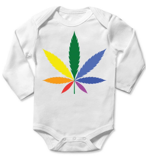 Gay Pride Raibow Marijuana LGBTQ Long Sleeve Baby One-Piece