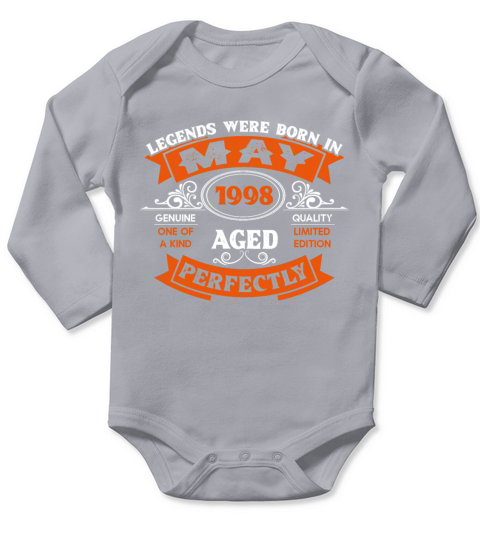 Legends Were Born In May 1998 Birthday Long Sleeve Baby One-Piece