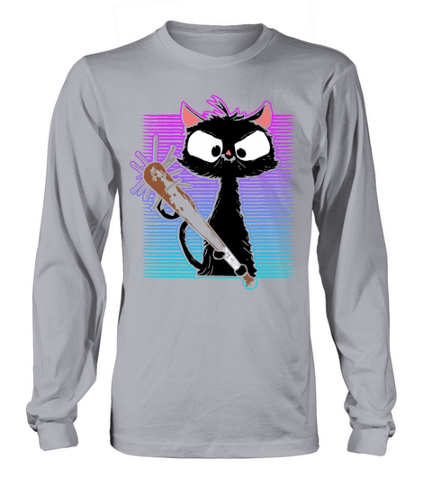 Halloween Retro Cat Vintage Cat Long sleeved Unisex